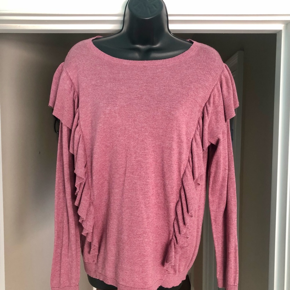 CHAPS Ruffle Sweater - Picture 2 of 7